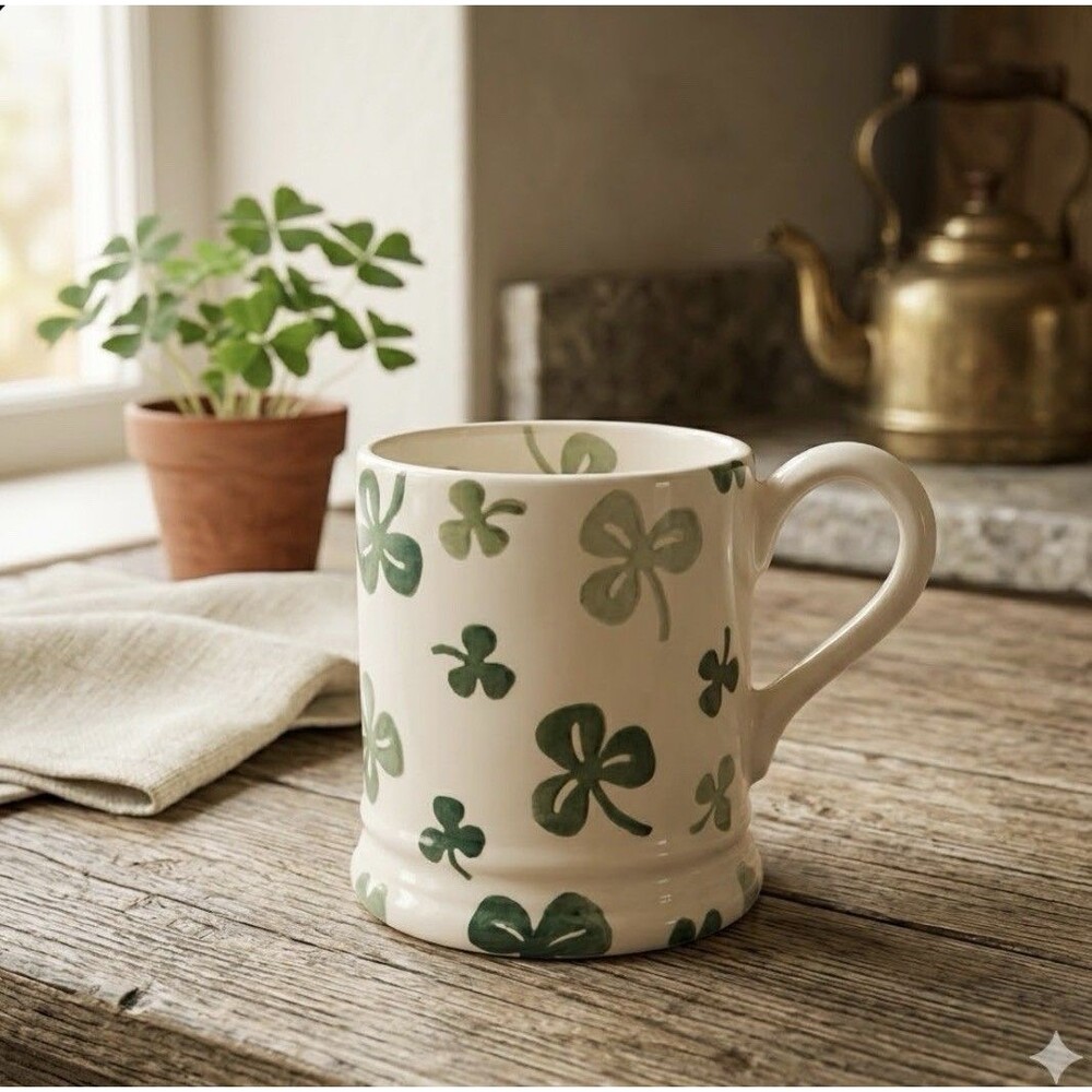Emma Bridgewater Shamrock Mug - St. Patrick's Day Patron Saint of Ireland - EUC